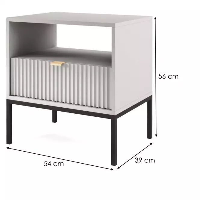 Nočný stolík Nova S54 šedý,2