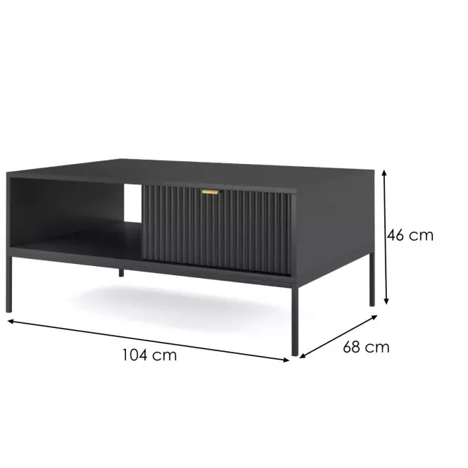 Konferenčný stolík Nova L104 čierna,2