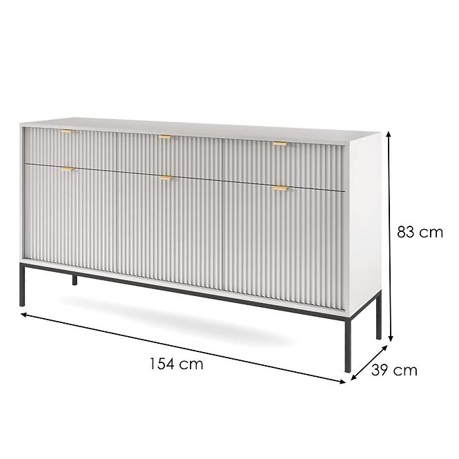 Komoda  Nowa Ksz154 sivá,2