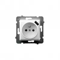 Zásuvka + USB zásuvka  GP-1GZPUSB/m/00 biela