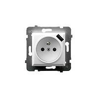 Zásuvka + USB zásuvka  GP-1GZPUSB/m/00 biela