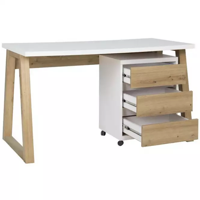 Set Iga I Písací stôl + Skrinka na kolieskach