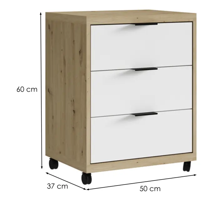Skrinka Max dub artisan/biely,2