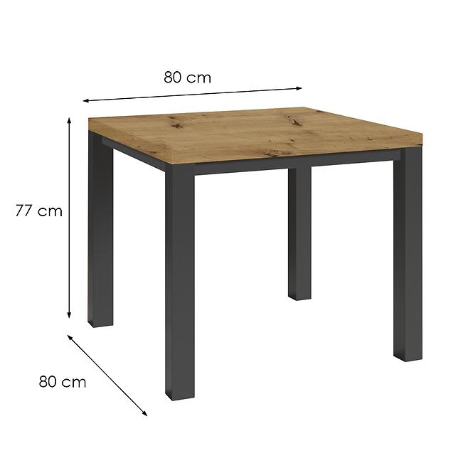 Stôl Oskar M80 artisan/čierna