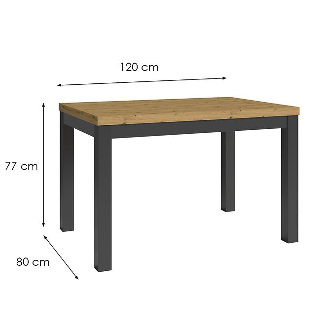 Stôl Oskar D120 artisan/čierna