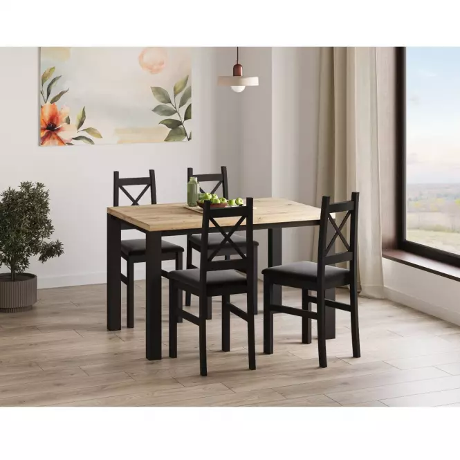 Stôl Oskar D120 artisan/čierna