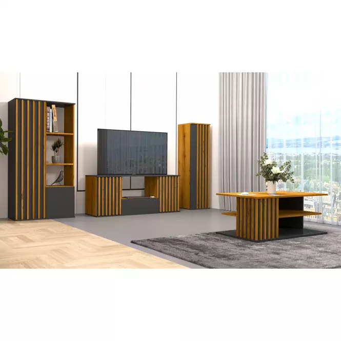 TV stolík Nairobi artisan/čierna,4