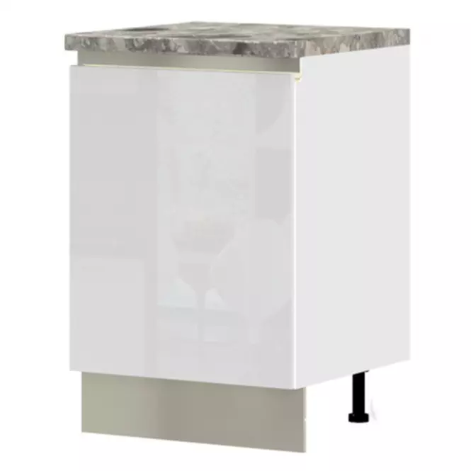 Kuchynská skrinka Infinity R-60-1K/5 Crystal White