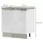 Kuchynská skrinka Infinity R-90-2K/5 Crystal White,2