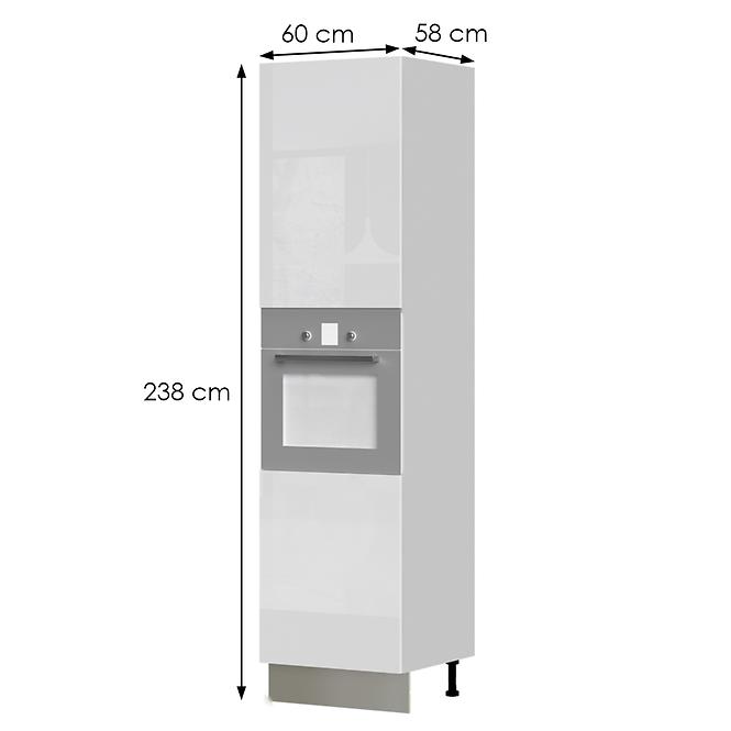 Kuchynská skrinka Infinity K23-60-2KR/5 Crystal White