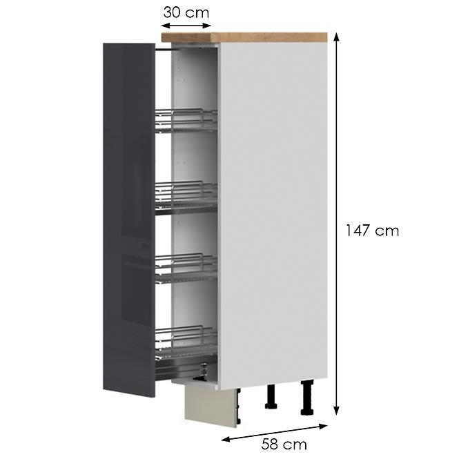 Kuchynská skrinka Infinity K14-30-1KZ/5 Anthracite
