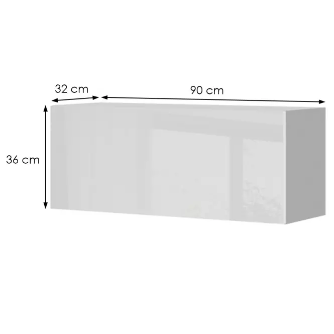 Kuchynská skrinka Infinity V3-90-1K/5 Crystal White