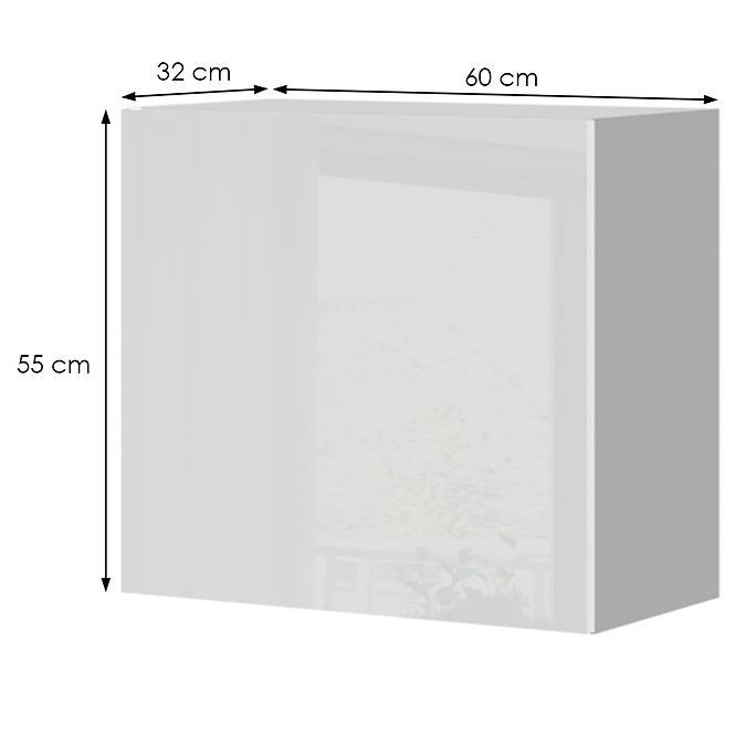 Kuchynská skrinka Infinity V5-60-1K/5 Crystal White
