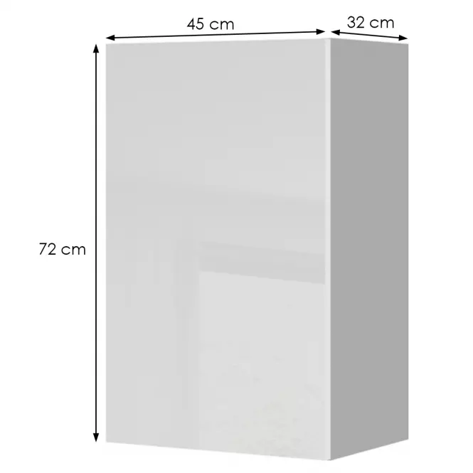 Kuchynská skrinka Infinity V7-45-1K/5 Crystal White