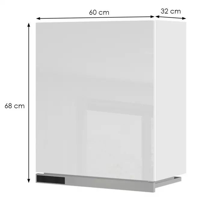 Kuchynská skrinka Infinity A7-60-1KU/5 Crystal White