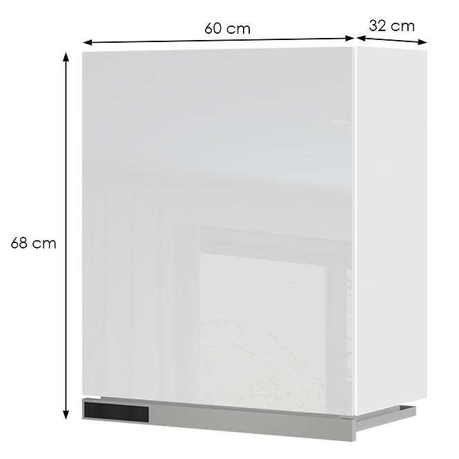 Kuchynská skrinka Infinity A7-60-1KU/5 Crystal White