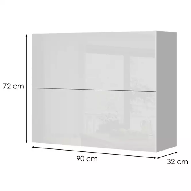 Kuchynská skrinka Infinity V7-90-2KP/5 Crystal White