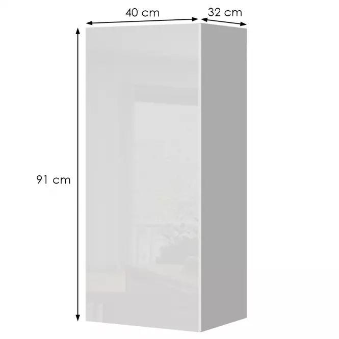 Kuchynská skrinka Infinity V9-40-1K/5 Crystal White