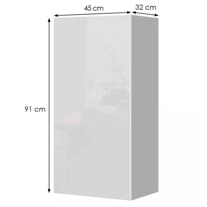 Kuchynská skrinka Infinity V9-45-1K/5 Crystal White