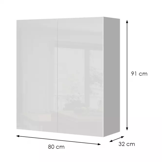 Kuchynská skrinka Infinity V9-80-2K/5 Crystal White