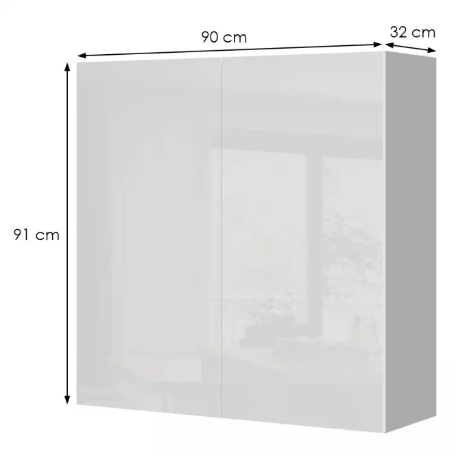 Kuchynská skrinka Infinity V9-90-2K/5 Crystal White