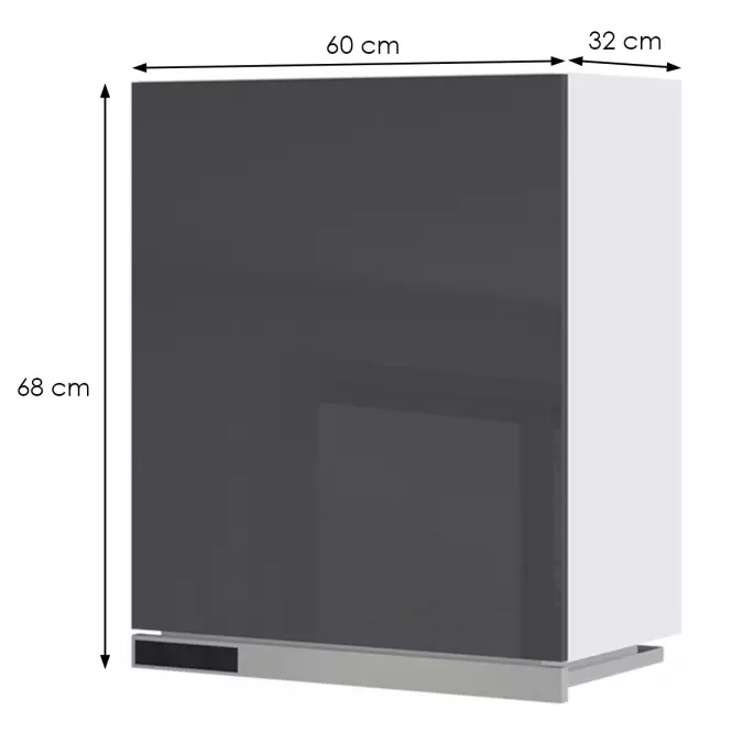 Kuchynská skrinka Infinity A7-60-1KU/5 Anthracite