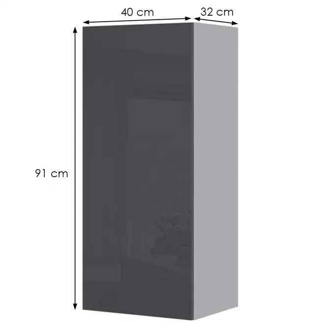Kuchynská skrinka Infinity V9-40-1K/5 Anthracite