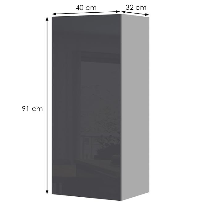 Kuchynská skrinka Infinity V9-40-1K/5 Anthracite