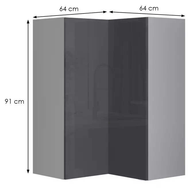 Kuchynská skrinka Infinity V9-UG-2K/5 Anthracite,2
