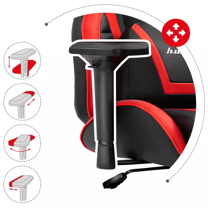 Kreslo pre hráča Force 7.5 Red New,12