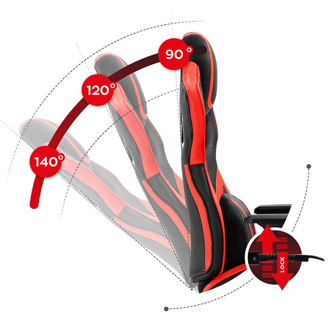 Kreslo pre hráča Force 7.5 Red New