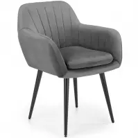 Stolička K429 Velvet/Kov Šedá