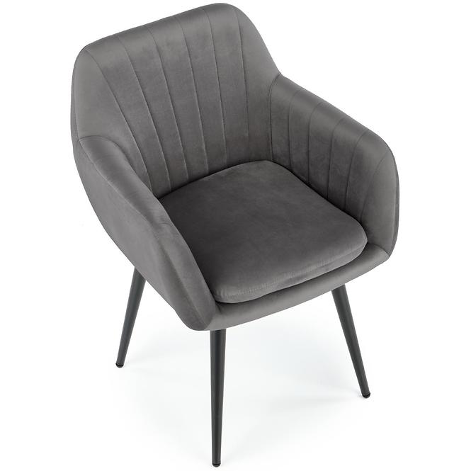 Stolička K429 Velvet/Kov Šedá