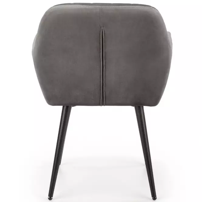 Stolička K429 Velvet/Kov Šedá