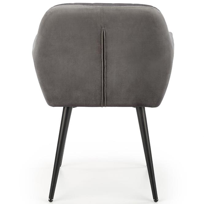 Stolička K429 Velvet/Kov Šedá