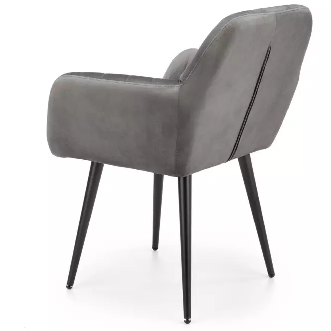Stolička K429 Velvet/Kov Šedá