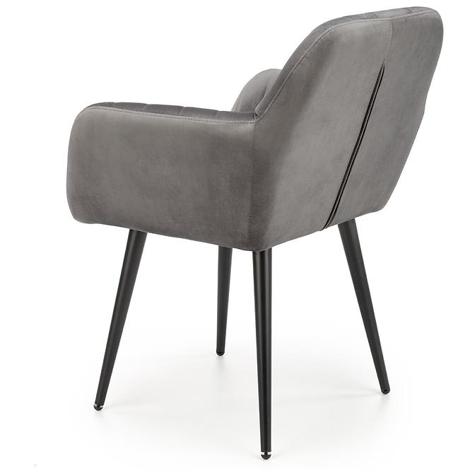 Stolička K429 Velvet/Kov Šedá