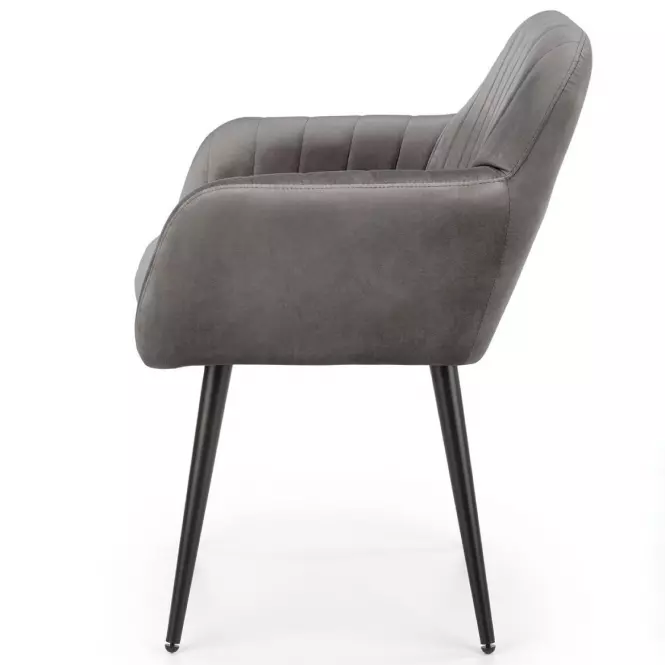 Stolička K429 Velvet/Kov Šedá