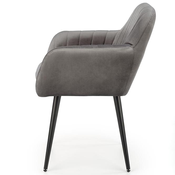 Stolička K429 Velvet/Kov Šedá