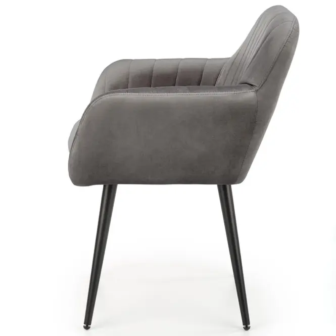 Stolička K429 Velvet/Kov Šedá,7