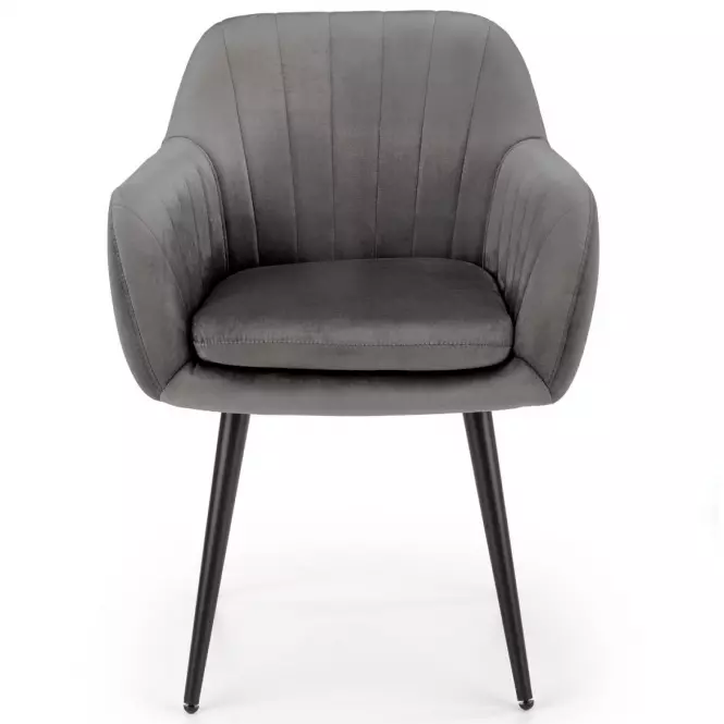 Stolička K429 Velvet/Kov Šedá