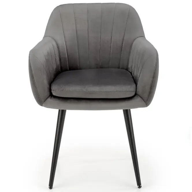 Stolička K429 Velvet/Kov Šedá,8