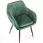 Stolička K429 Velvet/Kov Tmavozelený,4