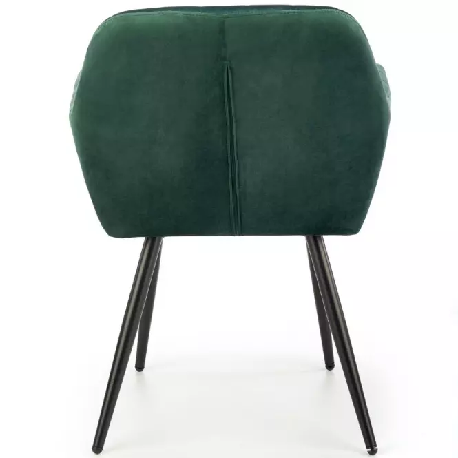Stolička K429 Velvet/Kov Tmavozelený
