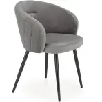 Stolička K430 Velvet/Kov Šedá