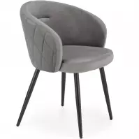 Stolička K430 Velvet/Kov Šedá