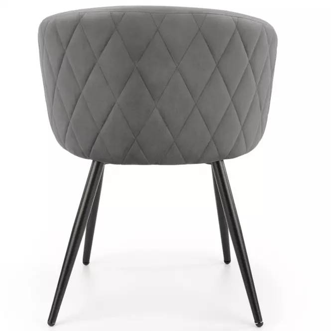 Stolička K430 Velvet/Kov Šedá