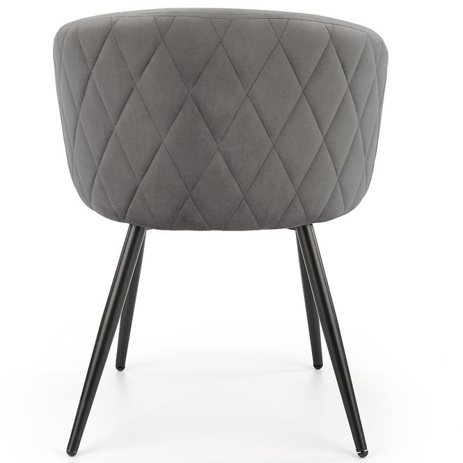 Stolička K430 Velvet/Kov Šedá