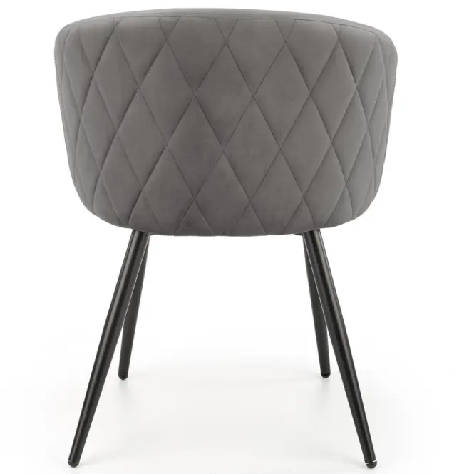 Stolička K430 Velvet/Kov Šedá,3