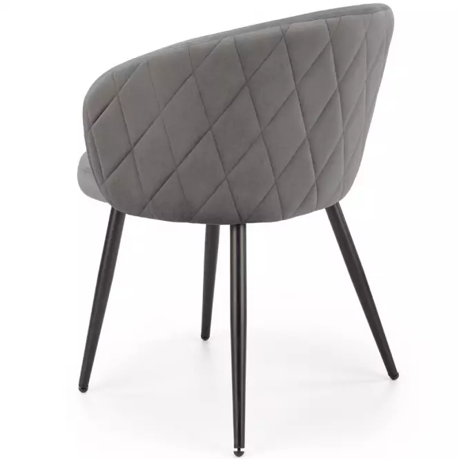Stolička K430 Velvet/Kov Šedá